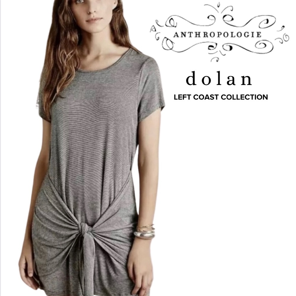 Anthropologie Dolan T-Shirt Tie Cotton Casual Short Sleeve Dress
